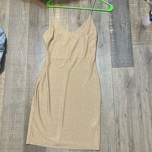 Gold Glitter formal/casual short dress